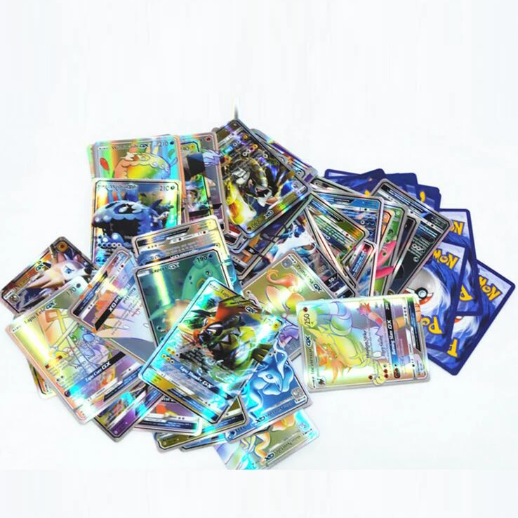 

60PCS 100PCS/Box New Pokemons Carte Trading Cards GX EX Shining Card English Version For children Christmas Gifts