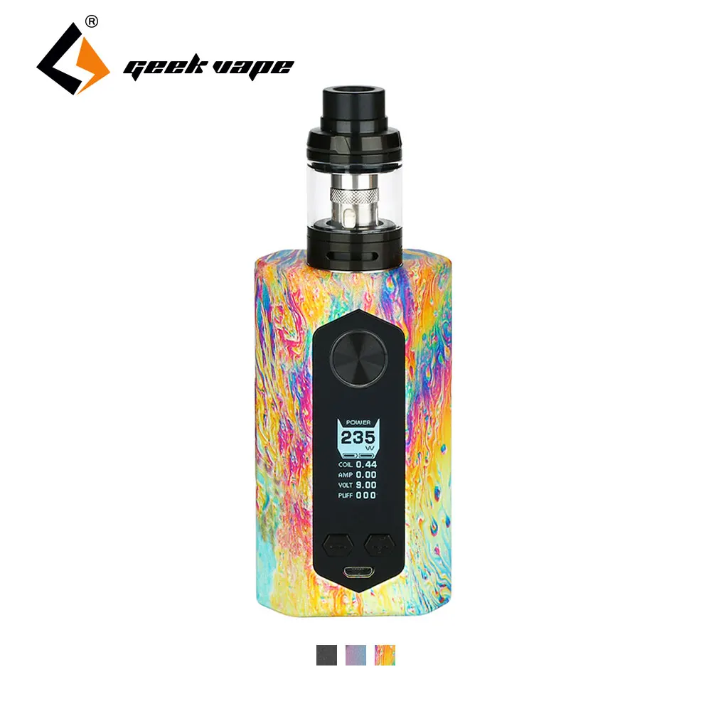 

Clearance GeekVape Blade 235W TC Kit with Aero Tank 0.015s Fast Firing Speed No Battery e cig Blade MOD vs luxe kit / drag 2