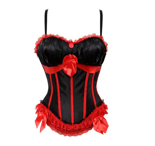 Корсеты burlesque платье с юбкой винтажные костюмы Полосатый Цветочный корсет на