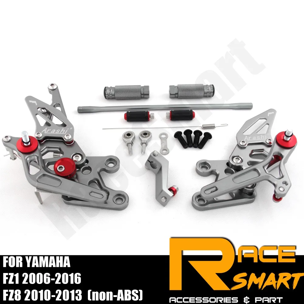 FOR YAMAHA FZ1 2006 - 2016 FZ8 2010 - 2013 Rear Footrests Foot Rest Pegs Pedal Motorcycle Accessories CNC Adjustable Rearset FOR YAMAHA FZ1 2006 - 2016 FZ8 2010 - 2013 Rear Footrests Foot Rest Pegs Pedal Motorcycle Accessories CNC Adjustable Rearset