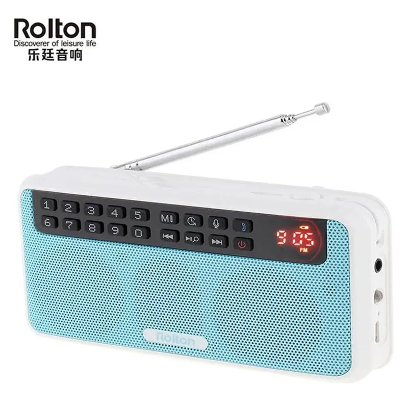 

Rolton E500 6W Wireless Bluetooth Speaker Portable Digital FM Radio HiFi Stereo TF Music Player with LED Display for PC / Phone