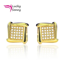 Мужские серьги гвоздики в стиле хип хоп с фианитом|stud earrings|mens stud