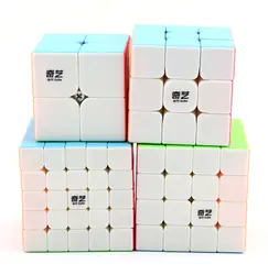 4 шт./компл. Qidi S 2x2 QiYi Warrior W 3x3 Stickerless speed Cube QiYuan S 4x4 красочный QiZheng S 5x5 красный волшебный куб Рождественский подарок