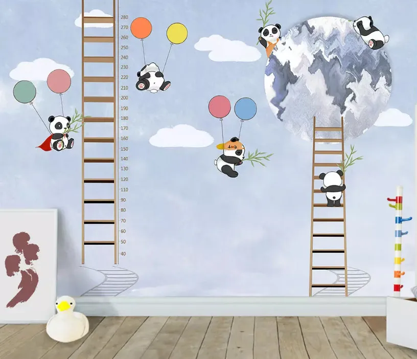 Beibehang пользовательские модные стерео шелковистые обои скандинавские простые стерео панда детский дом фон обои домашний декор - Цвет: 18463593