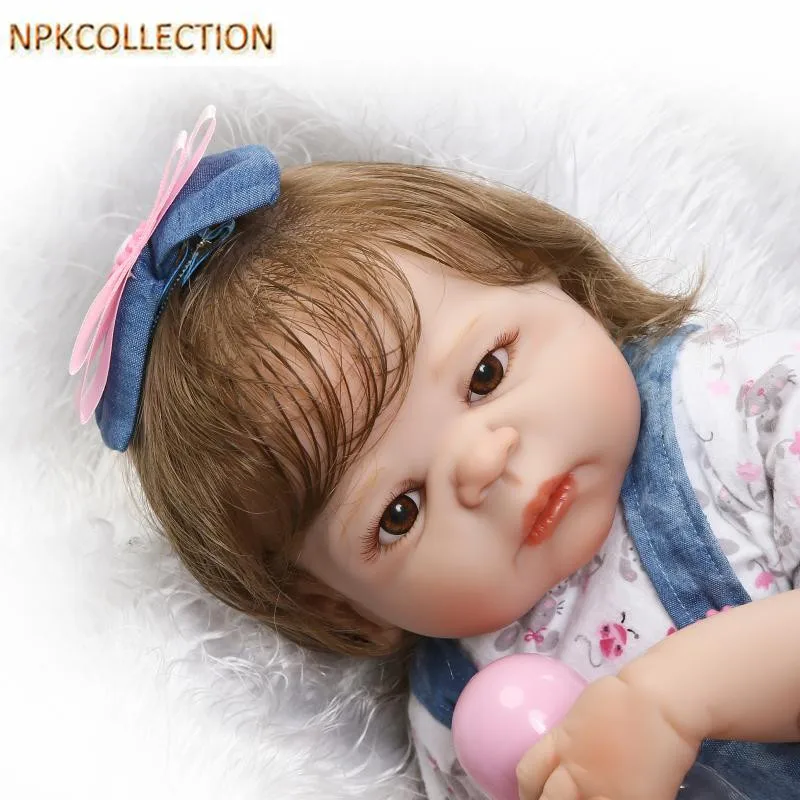 NPKCOLLECTION 52 CM Realistic Silicone Dolls Reborn Babies Girl Doll for Children New Year's Toys,21 Inch Baby Born Doll Oyuncak NPKCOLLECTION 52 CM Realistic Silicone Dolls Reborn Babies Girl Doll for Children New Year's Toys,21 Inch Baby Born Doll Oyuncak