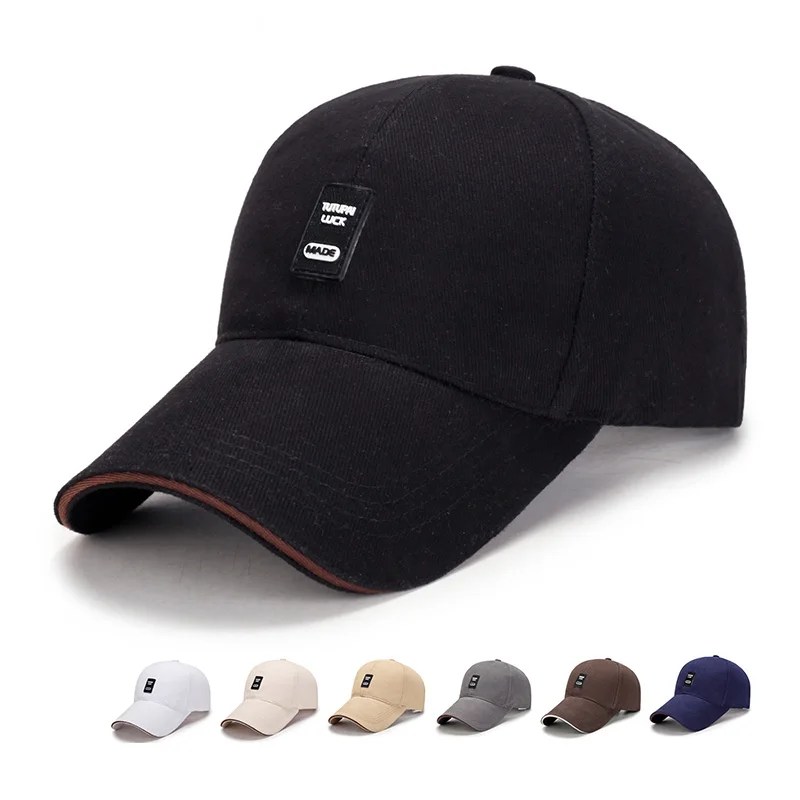 New autumn 100% cotton duck cap men's simple front hat leisure iron logo beret |