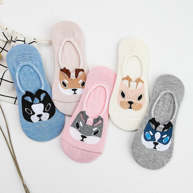 

Ravna Tira Summer Style 1pair Comfortable Cartoon Dog Socks Lovely Girl Women Short Cute Socks Fashion Soft Cotton Ankle Socks