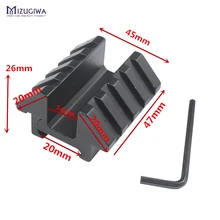 Тактический ружейный прицел Mizugiwa 45 градусов Смещение угла двойной боковой Пикатинни 4 слота прицела адаптер с 20 мм Пикатинни Вивер Каза