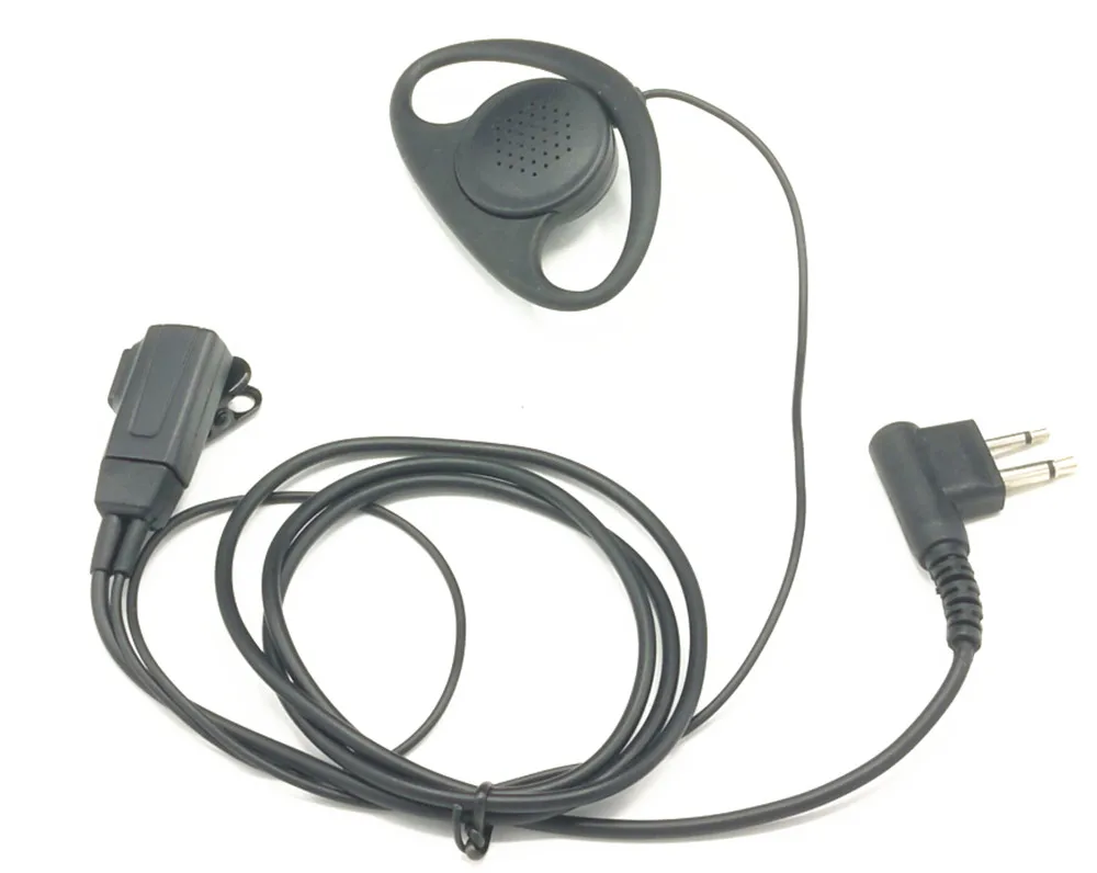 9X 2 pin earpiece for Motorola two way radio headset D earhook PPT and