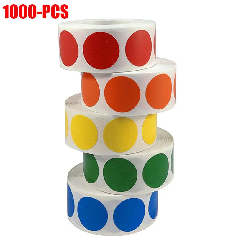 

Wedding Ramadan Gifts Packging Chroma Seal Labels 1 inch Round DIY Color-Code Dot Home Stickers 500/Roll Stationery Stickers