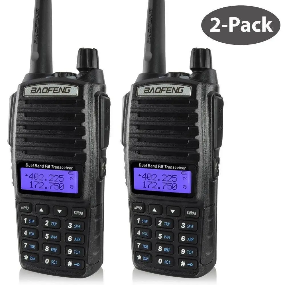 2 Pack x Baofeng UV 82 136 174 и 400 520 МГц двухдиапазонный двойной дисплей Бесплатная