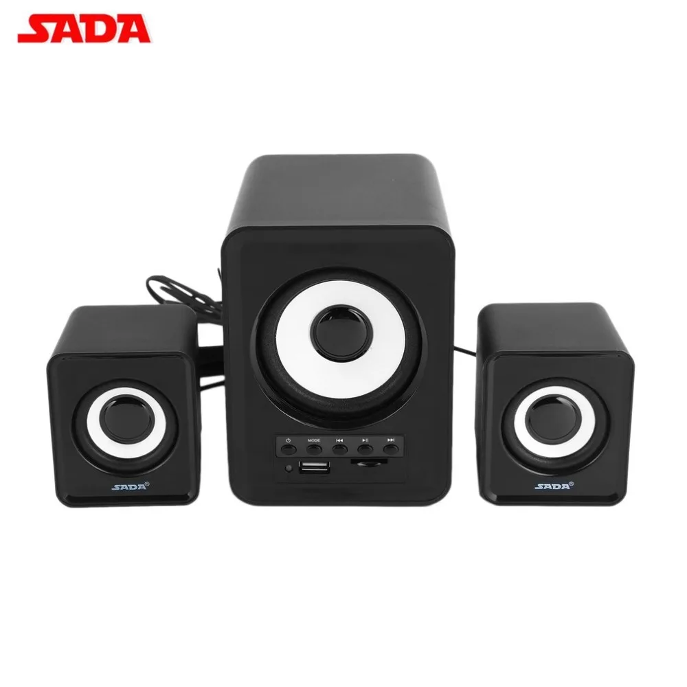 melhor SADA D 230 Bluetooth 2.1 Estéreo de Desktop PC Portátil Do Telefone Móvel Mini Speaker TF U Disco FM Auto Combinando Música jogador
