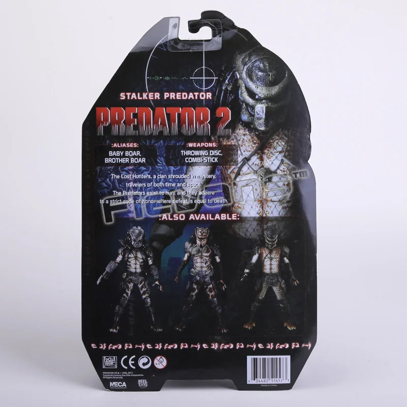 NECA Хищник 2 стража змея Сталкер хищник, ПВХ Фигурки коллекционные игрушки " 18 см