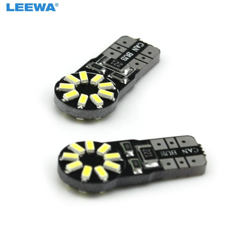 LEEWA 50 шт. Белый T10 194 W5W 2W 6500K 216lm 3014 чип 18 SMD Canbus автомобильное светодиодное освещение