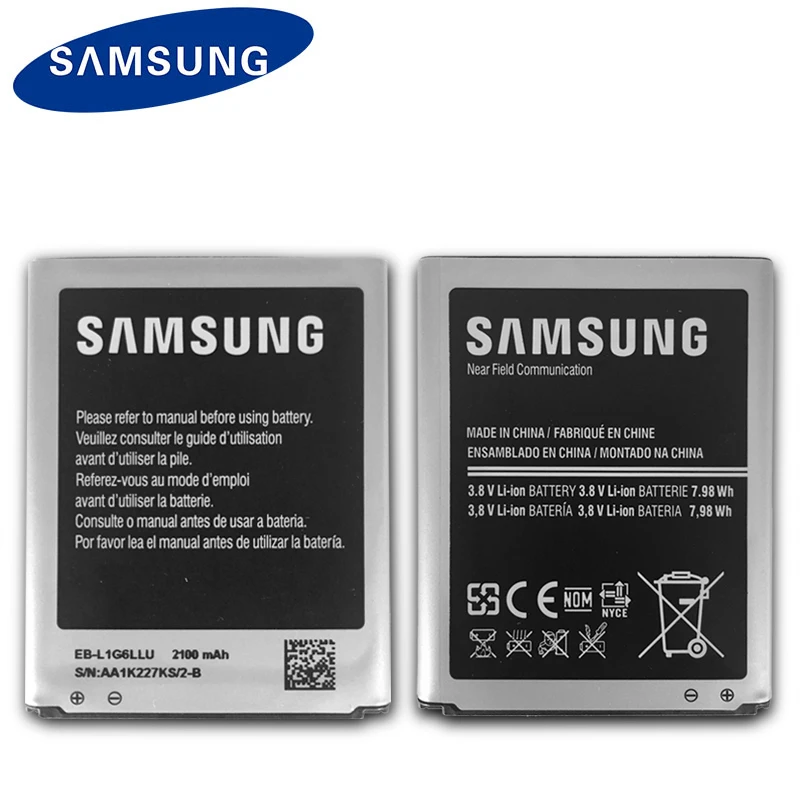 Original Samsung Battery For Galaxy S3 i9300 i9308 i747 i535 L710 T999 Replacement Phone Batteries 2100mAh EB-L1G6LLU With NFC Original Samsung Battery For Galaxy S3 i9300 i9308 i747 i535 L710 T999 Replacement Phone Batteries 2100mAh EB-L1G6LLU With NFC