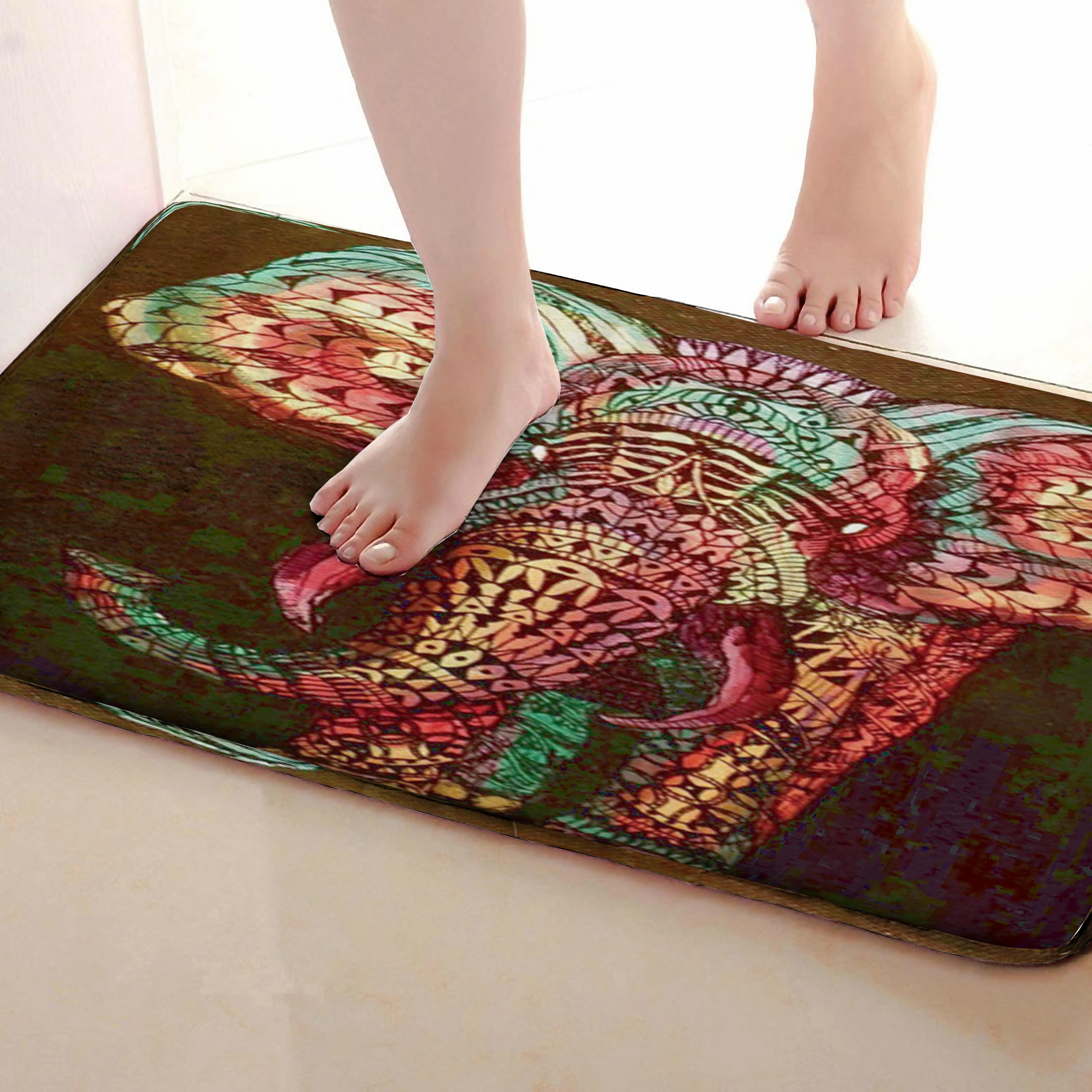 Слон стиль коврик для ванной комнаты, смешной Противоскользящий коврик для ванной, занавески для душа s аксессуары, соответствующие вашей душевой занавеске