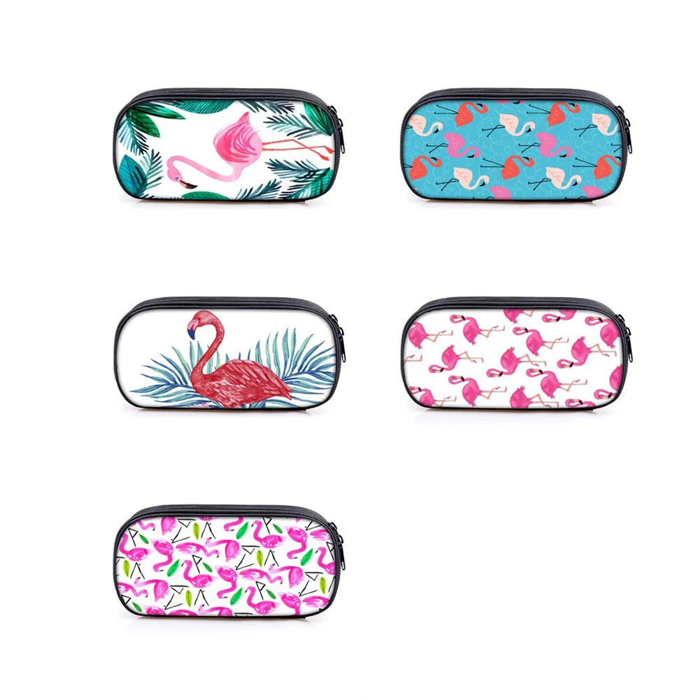 

Flamingo Cartoon Pen Bag School Supplies 2018 Unique Best Simple Vintage Selling Stationery Pencil Case Fashion