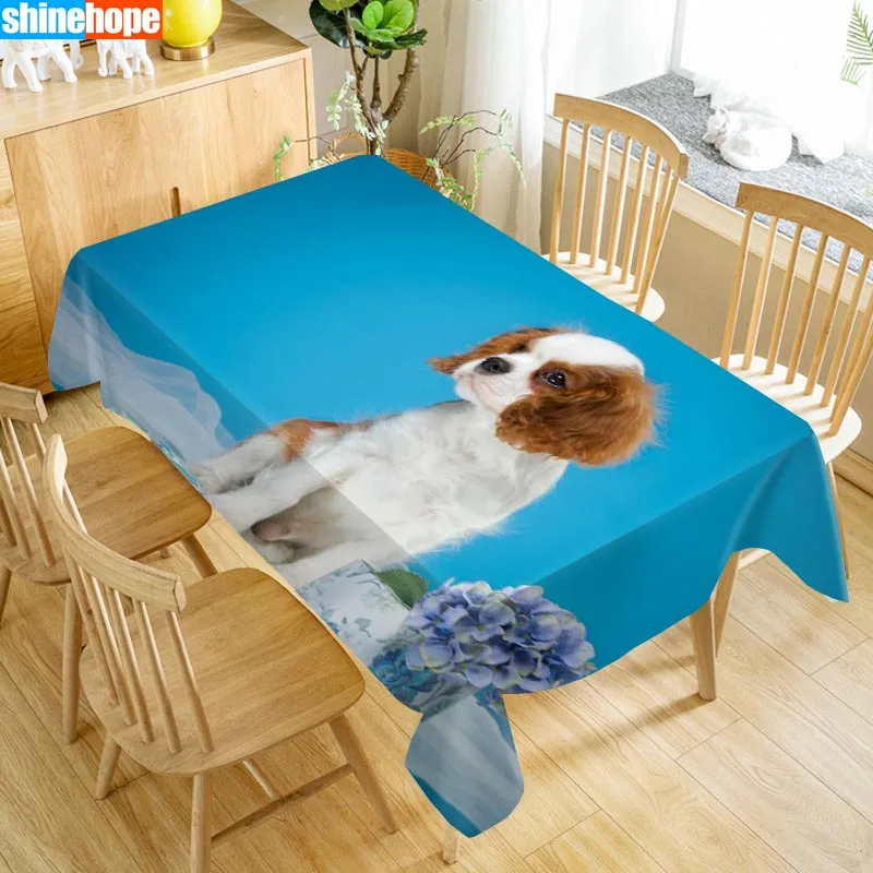 Скатерть на заказ King Charles Spaniel «Оксфорд» с принтом прямоугольная Водонепроницаемая маслостойкая Скатерть с изображением животных Свадебная скатерть - Цвет: tablecloths 14