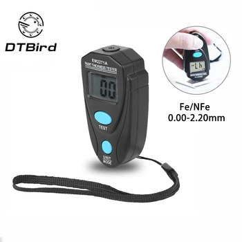 

EM2271A Digital Thickness Gauge Coating Meter Fe/NFe 0.00-2.20mm for Car Thickness Meter Manual Portable Mini Paint Tester LCD