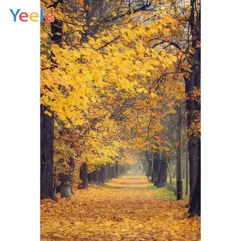 

Yeele Autumn Photocall Fallen Leaves Maple Forest Photography Backdrops Personalized Photographic Backgrounds For Photo Studio