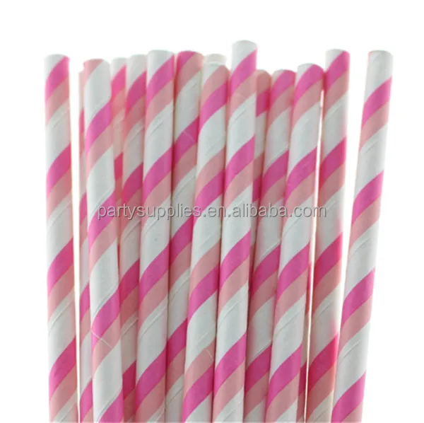 3000 шт Разноцветные полосатые бумажные соломинки День рождения Рождество вечеринка соломинки