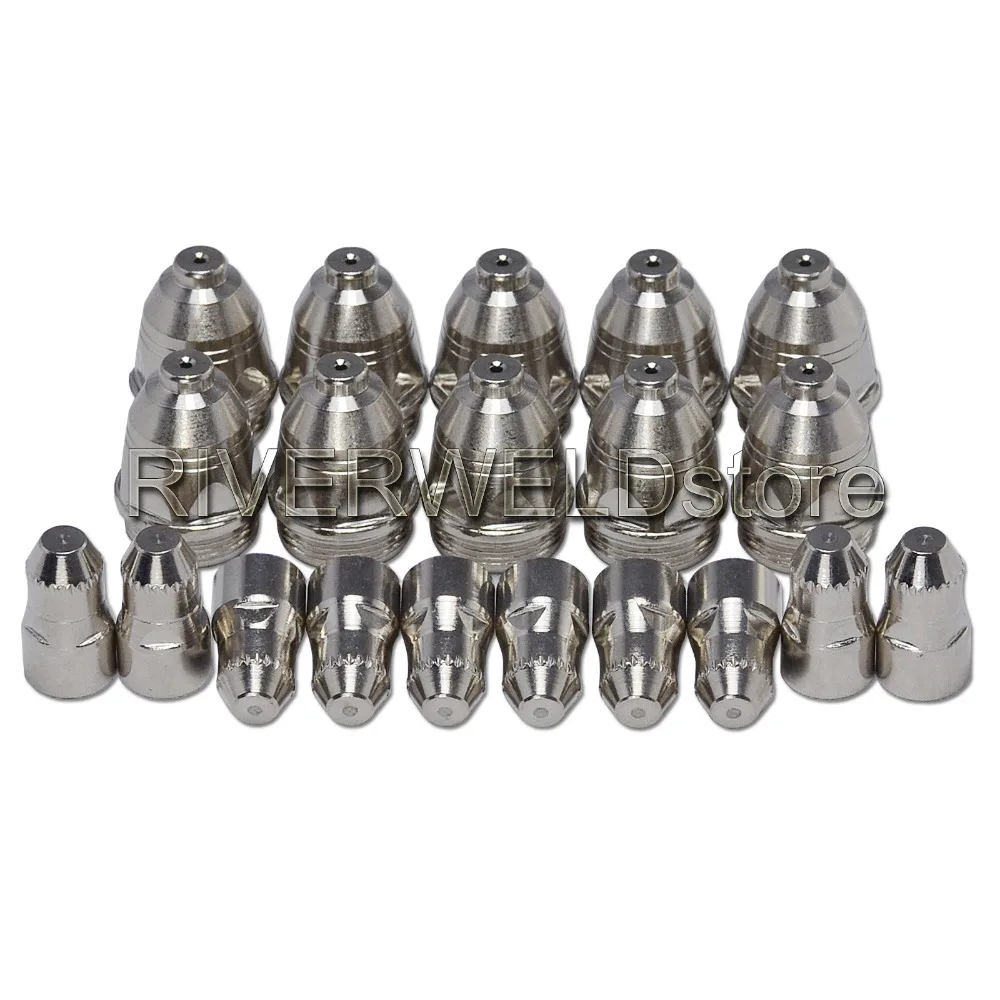 

P-80 Panasonic Air Plasma Cutting Torch Consumables 10 pcs Plasma Tips (1.1 ,1.3 or 1.5mm Optional) & 10 pieces Electrodes