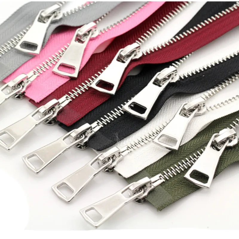 

2 PCS/LOT most free shipping Metal Zipper OPEN END Double-SLIDER 2-WAY for Down Coat Leather Jacket SEWING ACCESSORIES wholesale