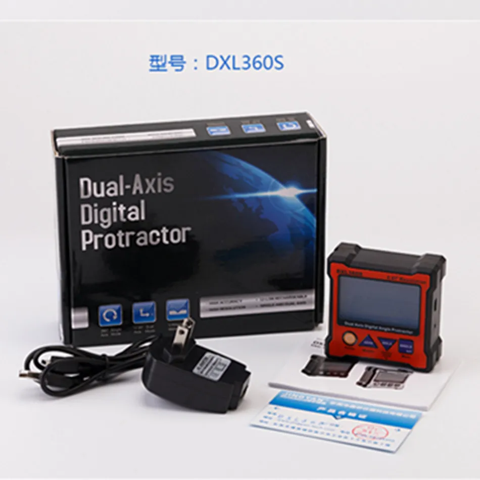 DXL-360S High Precision Double Axis Angle Meter Digital Display Level Meter Ruler DXL-360S Upgrade Measure Box Protractor