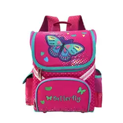 Марка школьный детская школьная сумка-рюкзак Новый Класс 1-3-5 студент девочек бабочка цветок Детские ортопедические школьные сумки для
