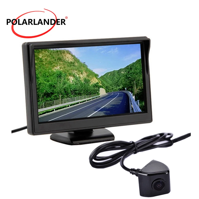 

5 Inch TFT Rear Camera Night Vision Car Monitor Waterproof US/JPN/KOR License Plate Parking Monitor HD Desktop Reversing Camera