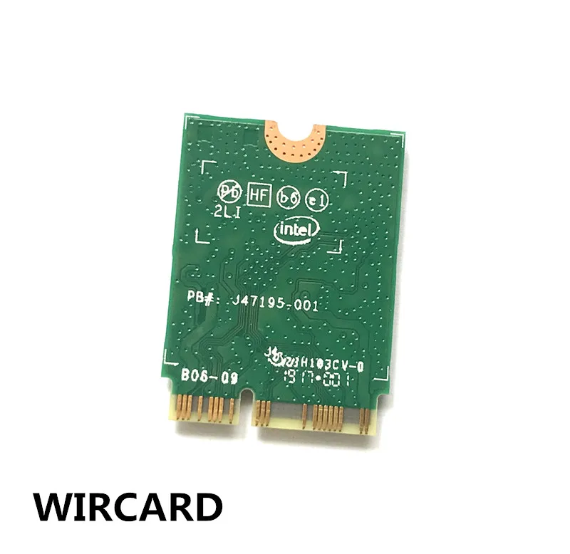 WIRCARD Dual Band Wireless AC 9560 for Intel 9560NGW 802.11ac NGFF Key E  2.4G/5G 2x2 WiFi Card BT 5.0