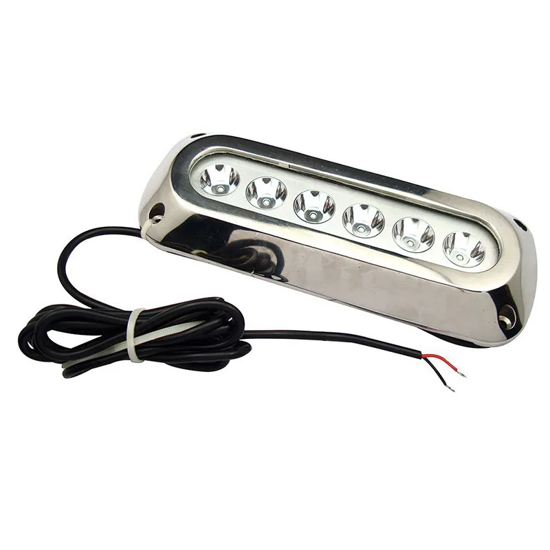 18W Stainless Steel LED Marine Light P68 Waterproof Underwater Light Boat Yacht Light DC 8-28V