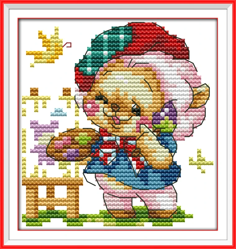 Наборы узоров Joy Sunday в мультипликационном стиле happy baby bear мини наборы для вышивки