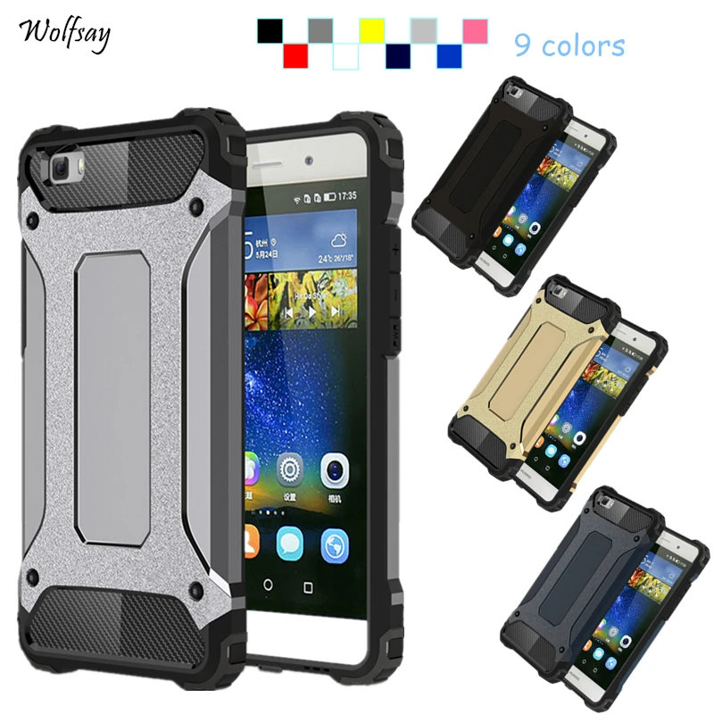 Wolfsay sFor Cover Huawei P8 Lite Case Silicone Hard Armor Phone For Cases Ascend &lt |