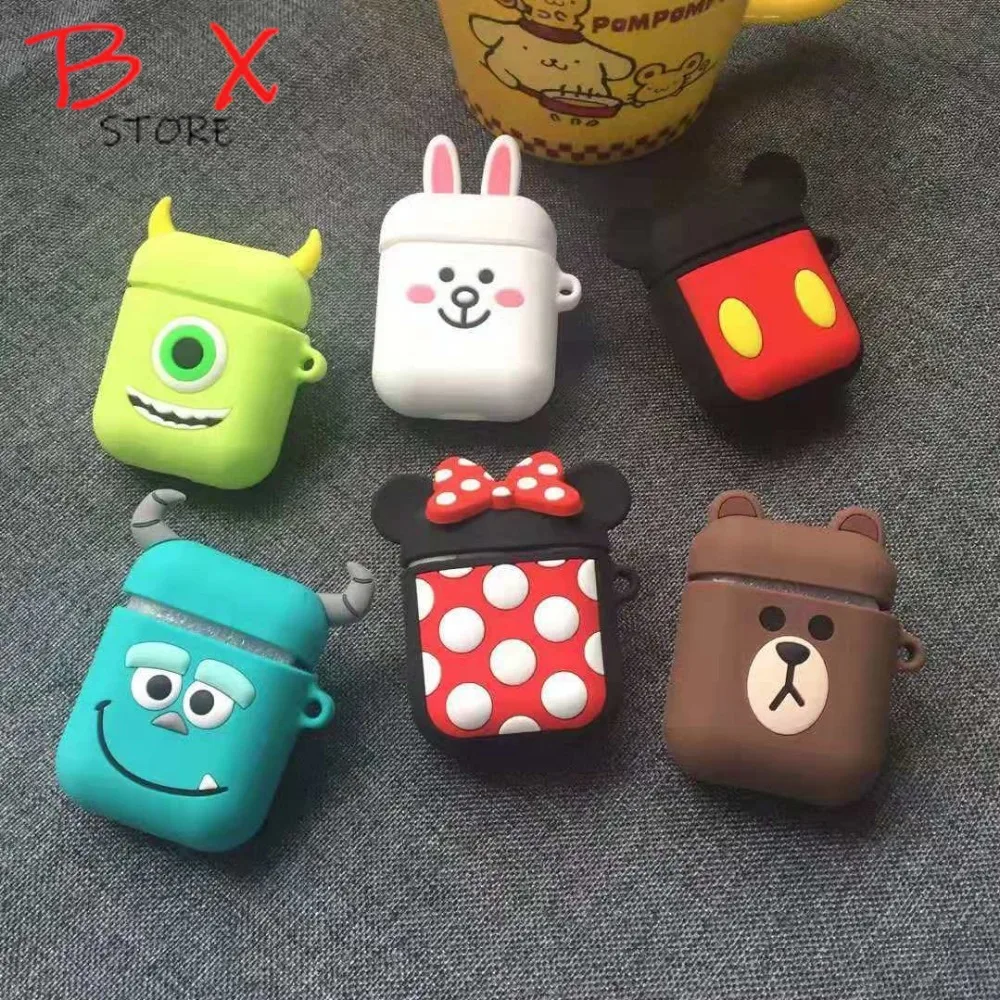 

Cartoon Wireless Bluetooth Earphone Case For Apple AirPods 2 Silicone Charging Headphones Cases For Airpods Protective Cover