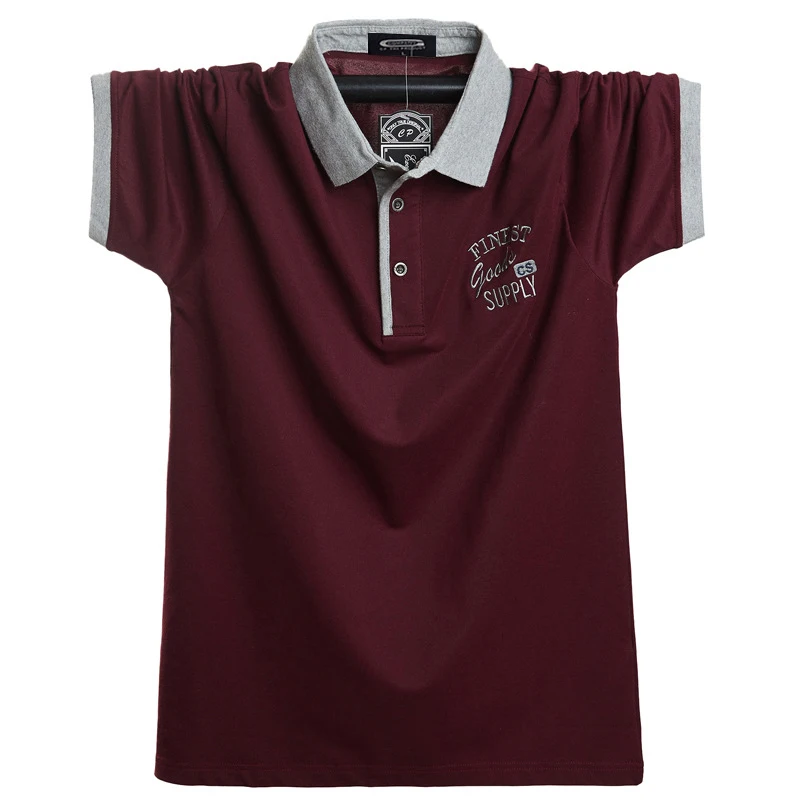 

2019 Men Short Polo Shirt Slim Fit Casual Cotton Summer Short Sleeve Shirt Homme 5 XLPlus Size Business Work Tops Shirt