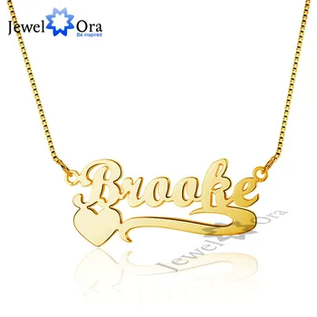 

Arabic Name Necklace 925 Sterling Silver Personalized Heart Necklaces & Pendants Best Lovers Gift With Box (JewelOra NE101466)