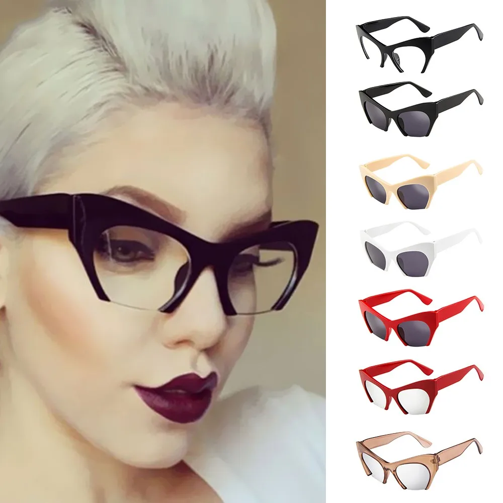 Sunglassate, женские, унисекс, Ретро стиль, неправильная оправа, кошачий глаз, рэппер, очки, гранж, UV400, очки, солнцезащитные очки для женщин