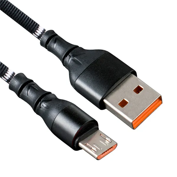 Кабель Micro USB Ersuki 3.0A для быстрой зарядки usb-кабель для передачи данных для huawei samsung Xiaomi Tablet Android мобильный телефон usb-кабель для зарядки - Цвет: Черный