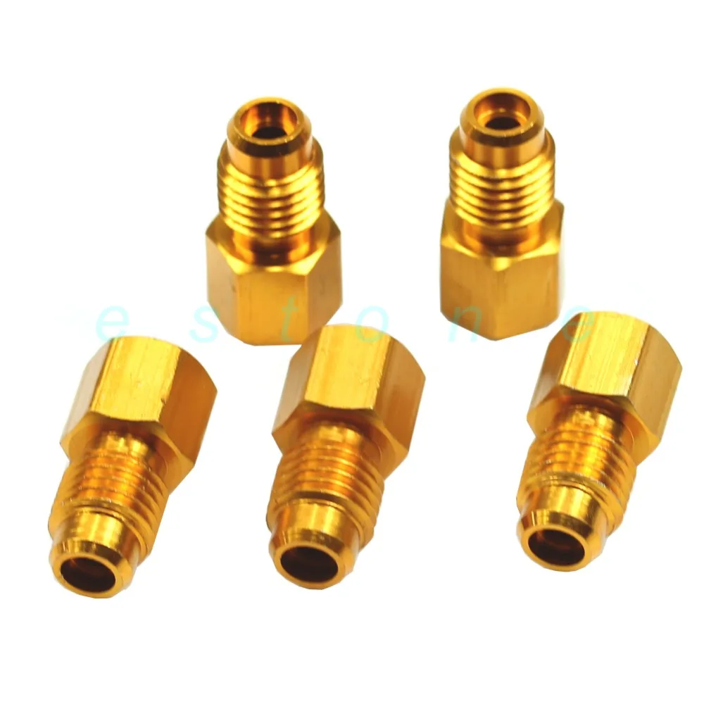 

1PC New R134A Adapters Refrigerant Tank/Vacuum Pump 1/2"ACME Femalex1/4" Male Newest