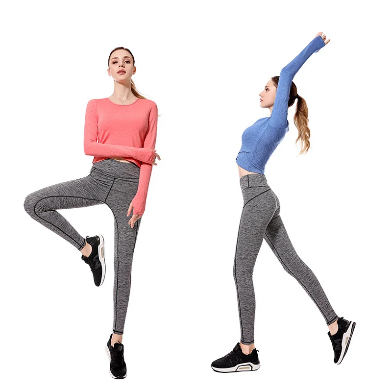 

Women Yoga Set Fitness Clothing Sportswear Running Jogging Clothes Ropa Fitness Mujer Long Sleeve Shirt+leggings Pants Two Pcs