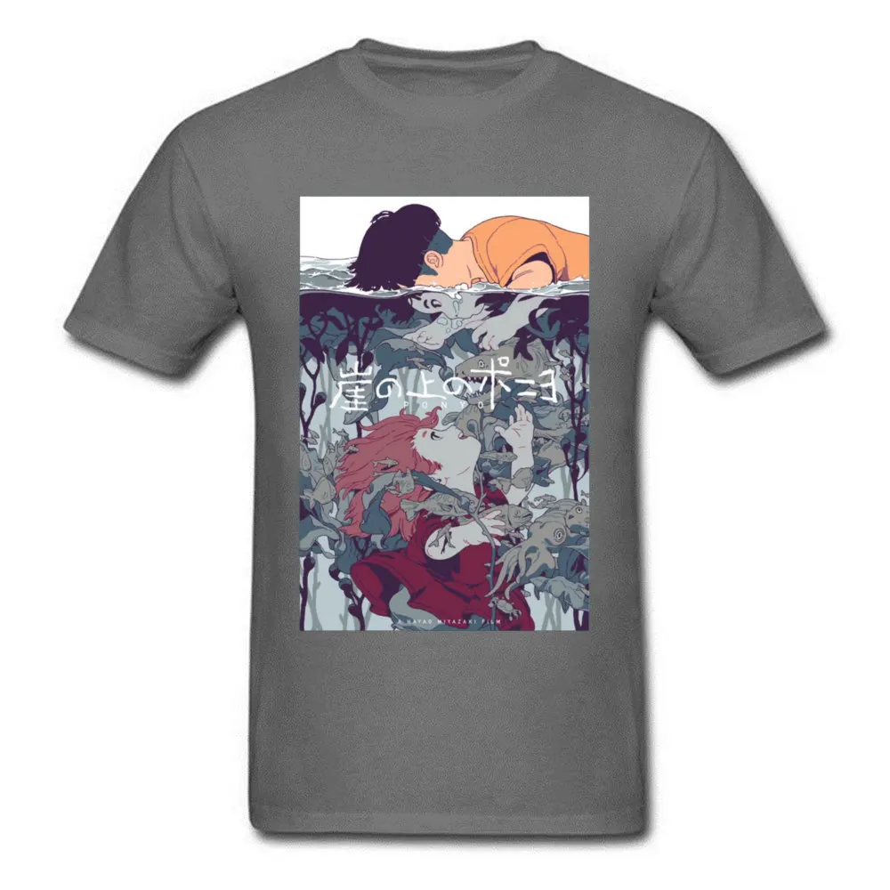 Ponyo 9385 All Cotton Print Tees 2018 Fashion Short Sleeve Men T-Shirt Normal Mother Day T Shirt Round Neck Top Quality Ponyo 9385 carbon