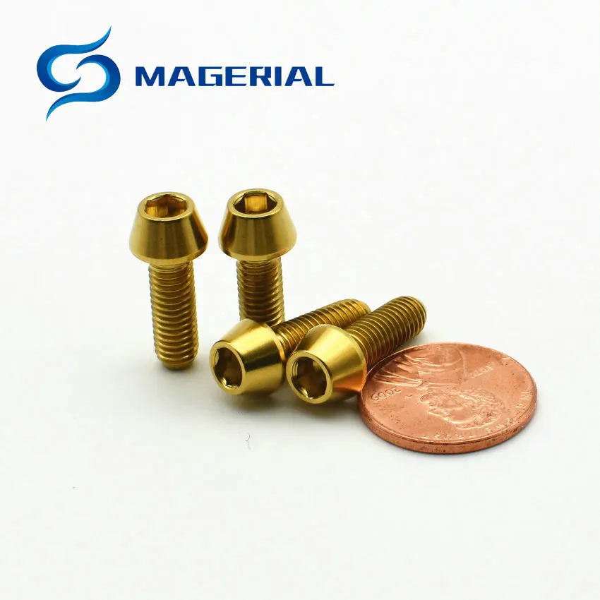 Титановые винты Ti Bolt M5x15 конические титановые стандартные Рули с переключателем