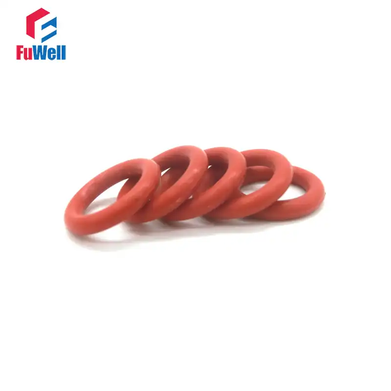 30pcs 3.5mm Thickness Silicon Rubber 12-35mm OD Red Heat Resistance O Ring