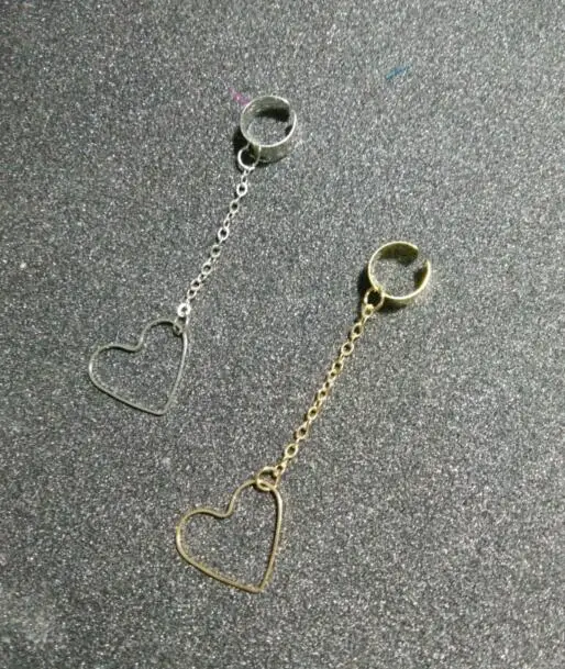

ED 0426 1 piece new punk rock ear clip gold and silver men and women without ear pierced earrings party jewelry couple jewelry