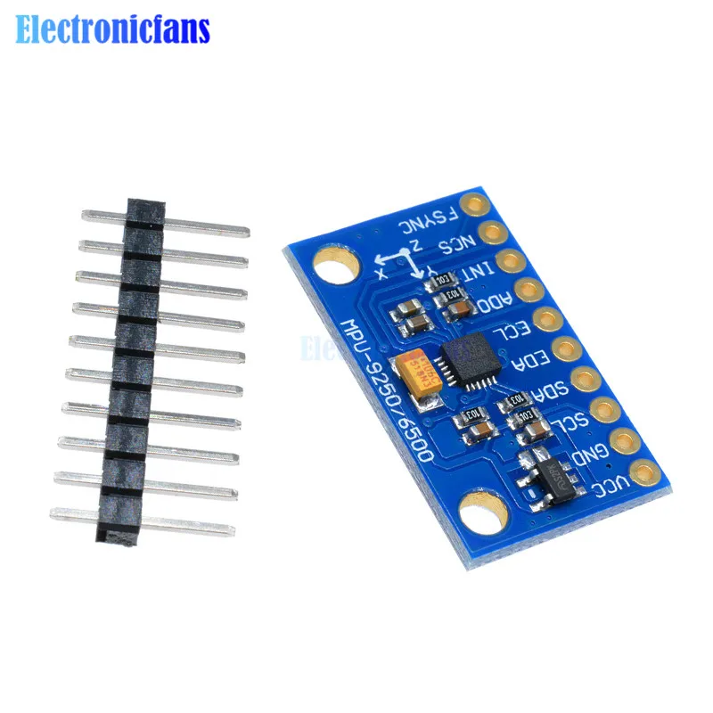 1 комплект SPI IIC/iec GY-9250 MPU 9250 MPU-9250 9-Axis Attitude+ гироскоп+ акселератор+ магнитометр Модуль датчика MPU9250 3-5 в питание