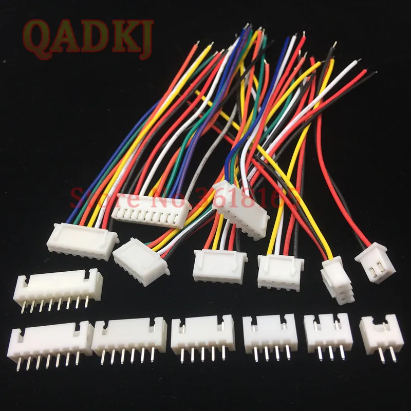 

10 Conjuntos JST XH 2.54mm Fio XH2.54 Conector do Cabo 2/3/4/5/6/7/8/9~16 Passo Pin Masculino Feminino Plug Socket 30 cm Comprim