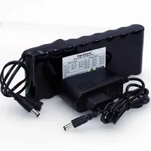 VariCore-batería recargable de 12 v, 9,8 Ah, 9800mAh, 18650, placa de protección de 12 V, batería de Monitor CCTV + cargador de 12,6 V 1A