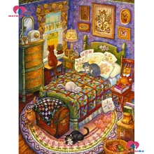 Пользовательские Алмазная вышивка с котом 5D DIY Алмазная картина полностью Хрустальная мозаика картины ремесленные аксессуары украшения дома