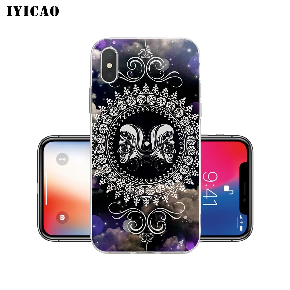 IYICAO животных Мандала серии мягкий силиконовый чехол для iPhone X XR XS MAX 6 6s 7 8 Plus 5 5S SE TPU